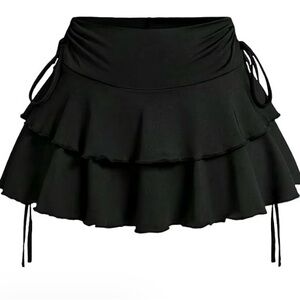 Black Ruffle Skirt